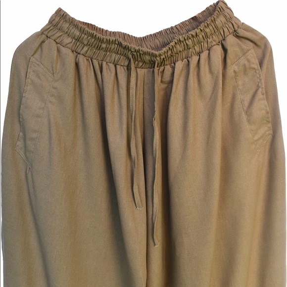 BRAND NEW UNISEX TRENDY OLIVE BOHO/ GYPSY/ HIPPIE STYLE YOGA PANTS NWT - Picture 6 of 8